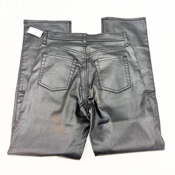 GAP Teen Sky High 90's Loose Coated Black Denim Jeans Size 14 NWT - Picture 7 of 8